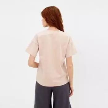 Футболка женская MINAKU REGULAR FIT: цвет бежевый, р-р 46