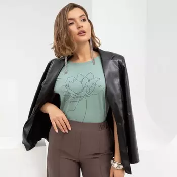 Футболка женская Charutti «Сёрфить по-модному. Минт», размер 46