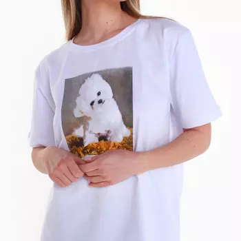 Футболка женская, цвет белый размер 50