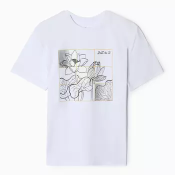 Футболка женская, цвет белый, размер ONE SIZE (42-46)