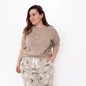 Футболка женская, цвет бежевый, размер 48