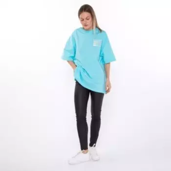 Футболка женская, цвет бирюзовый, размер ONE SIZE (42-46)