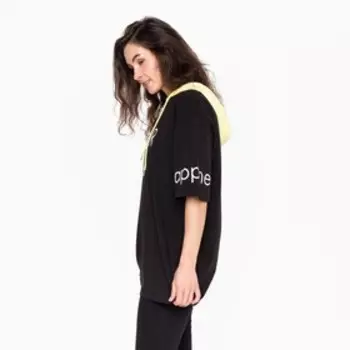 Футболка женская, цвет черный, размер 44 (М)