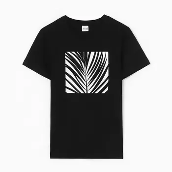 Футболка женская Let's go, чёрная, размер 46