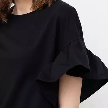 Футболка женская, цвет чёрный, размер 44