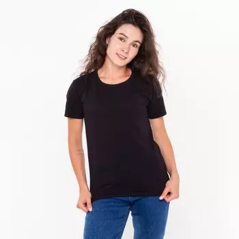 Футболка женская, цвет чёрный, размер 48