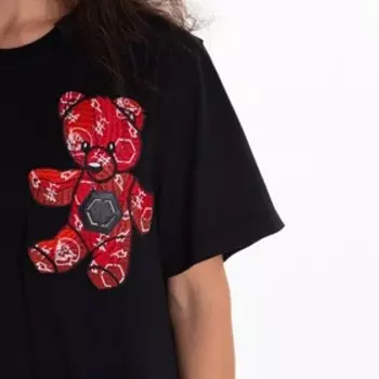 Футболка женская, цвет чёрный, размер L