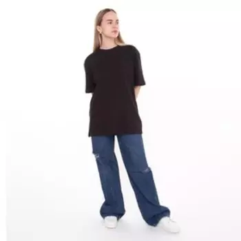 Футболка женская, цвет чёрный, размер ONE SIZE (42-46)