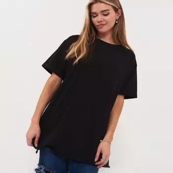 Футболка женская, цвет чёрный, размер ONE SIZE (42-46)