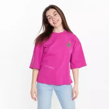 Футболка женская, цвет фуксия, размер 48