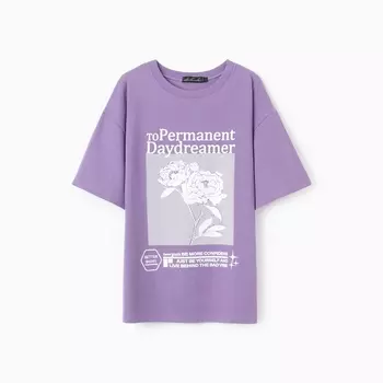 Футболка женская, цвет сиреневый, размер 44