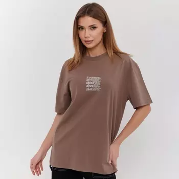 Футболка женская, цвет светло-коричневый, размер ONE SIZE (42-46)
