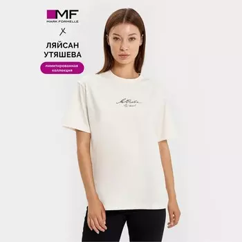 Футболка женская, цвет светло-молочный, размер 50