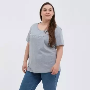 Футболка женская, цвет светло-серый, размер 44