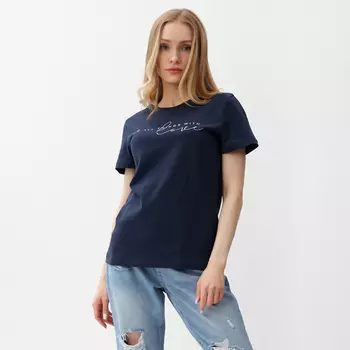 Футболка женская, цвет тёмно-серый, размер 54