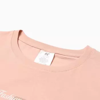 Футболка женская «Цветы», цвет розовый, размер 48