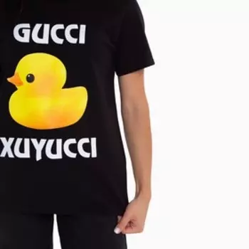 Футболка женская «GUCCI XUYUCCI», цвет чёрный, размер 48