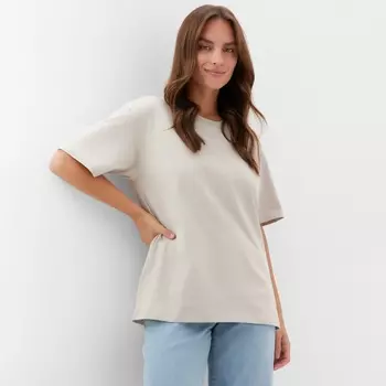 Футболка женская KAFTAN: Basic line, бежевая, размер 40-42