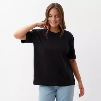 Футболка женская KAFTAN: Basic line, чёрная, размер 52-54