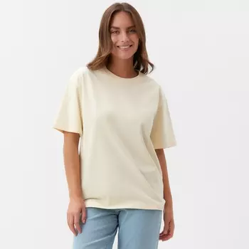 Футболка женская KAFTAN: Basic line, молочная, размер 40-42
