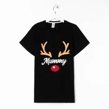 Футболка женская KAFTAN "Хmas mom" размер 40-42