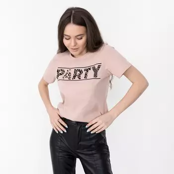 Футболка женская KAFTAN Party, бежевая, размер 40-42