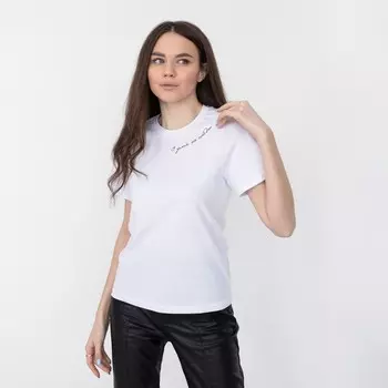 Футболка женская KAFTAN «С ума не сойди», белая, размер 40-42