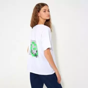 Футболка женская MINAKU Future, цвет белый, размер 50