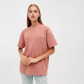 Футболка женская MINAKU OVERSIZE FIT: цвет пыльно-розовый, р-р 50