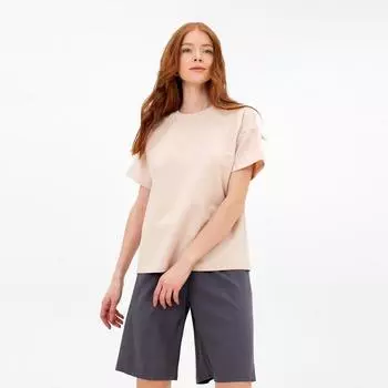 Футболка женская MINAKU REGULAR FIT: цвет бежевый, р-р 52