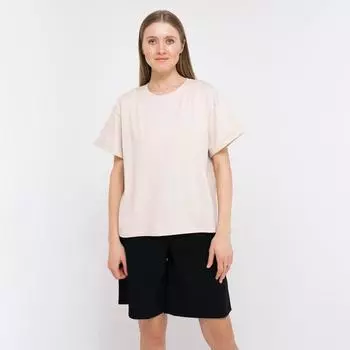 Футболка женская MINAKU REGULAR FIT: цвет бежевый, р-р 48