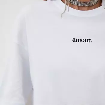 Футболка женская MIST Amour р. L-XL, белый
