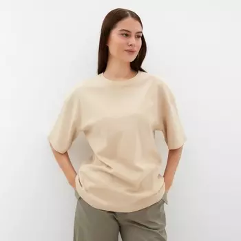 Футболка женская MIST Basic, бежевый, размер S-M