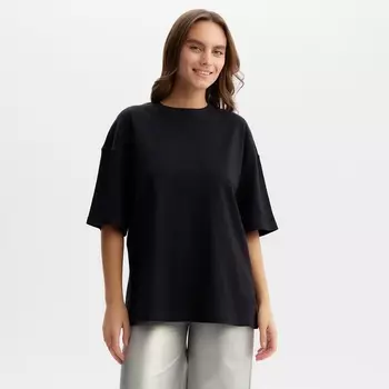 Футболка женская MIST Basic, чёрная, размер L-XL