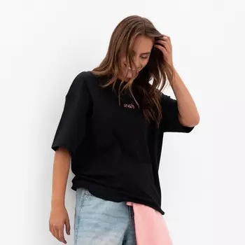 Футболка женская MIST Crush, размер S-M, чёрная