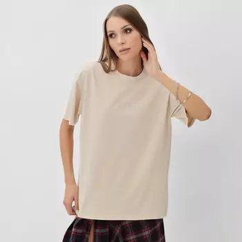 Футболка из вареного хлопка женская Mist Icon, размер M, молочная