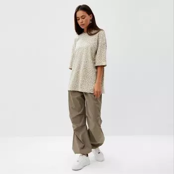 Футболка женская Mist: Leo, размер 48, бежевая