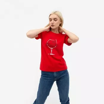 Футболка женская MIST "За вином" р-р 44-46