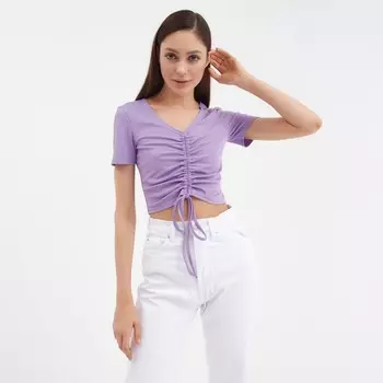 Футболка женская на кулиске MIST, размер 40-42, лиловая