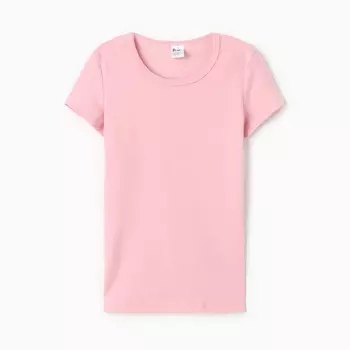 Футболка женская О-образный вырез, цвет светло-розовый, размер 52