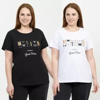 Футболка женская, размер 3XL, цвет белый