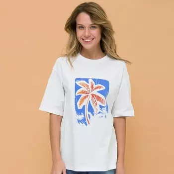 Футболка женская, размер 44, цвет белый