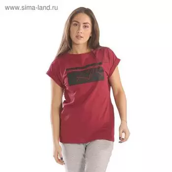 Футболка женская, размер 44, цвет бордовый
