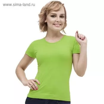Футболка женская, размер 48, цвет ярко-зелёный