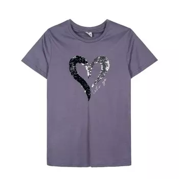 Футболка женская, размер 48, цвет серо-фиолетовый