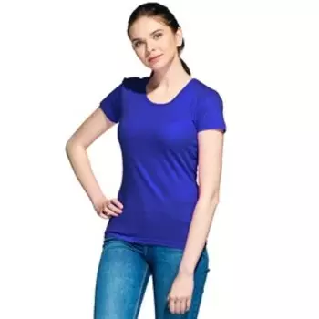 Футболка женская, размер 48, цвет синий