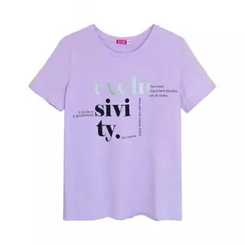 Футболка женская, размер 48, цвет сиреневый