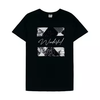 Футболка женская, размер 50, цвет чёрный