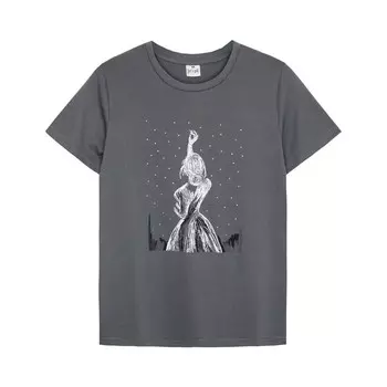 Футболка женская, размер 50, цвет серый