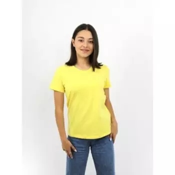 Футболка женская, размер 50, цвет жёлтый